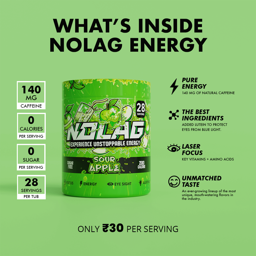 Why No Lag Energy Drink Sour Apple Flavour