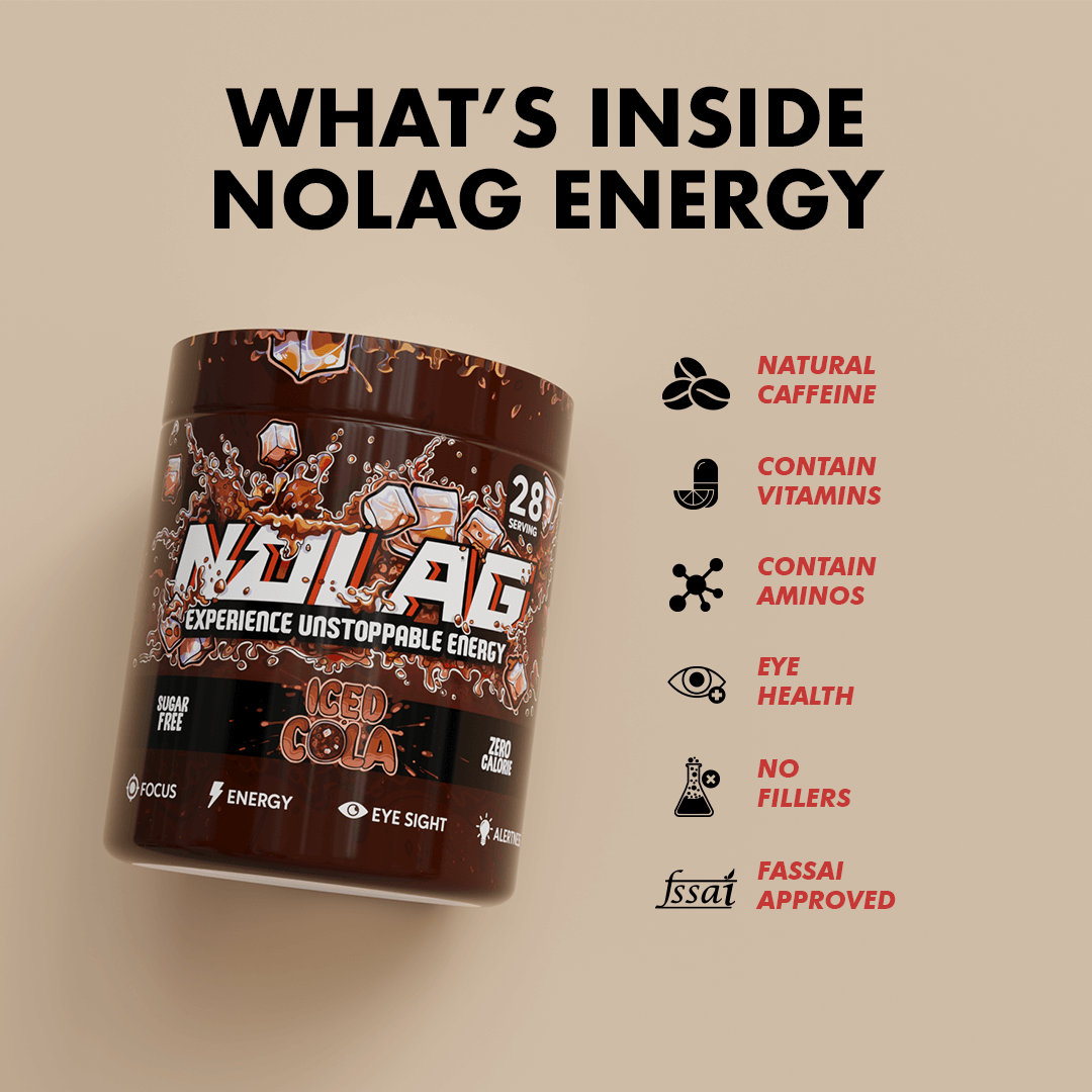 What inside No Lag Energy Drink ice Cola Flavour